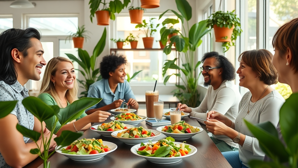 Farmtofork plantbased sacramento group dining at vibrant Sacramento vegan restaurant