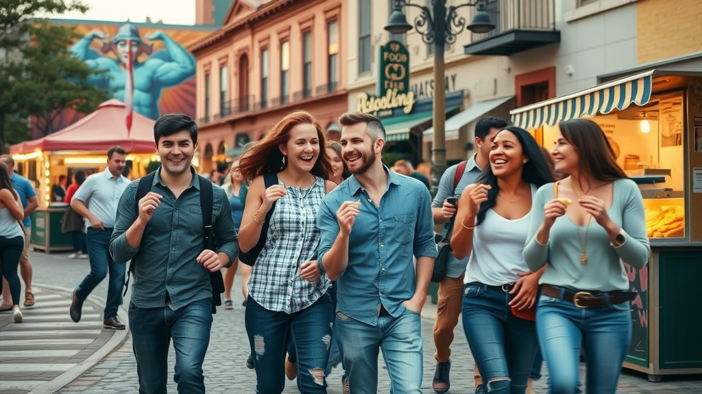 Friends exploring Sacramento food events in historic Old Sacramento