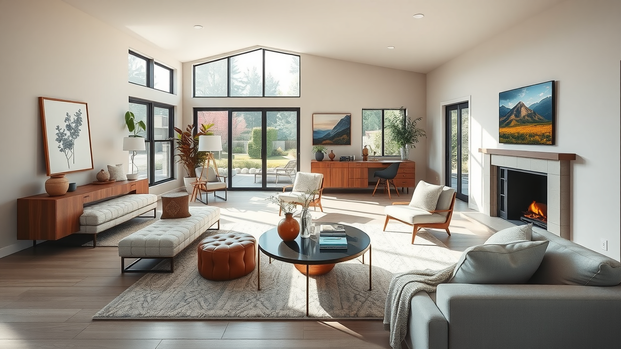 Elegant, thoughtfully designed living room in a Sacramento home featuring cozy seating, natural light, and personalized decor, reflecting Rebecca Ward Design’s warm, joyful aesthetic.