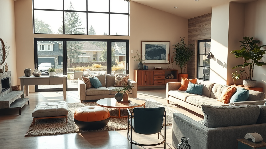 Modern Sacramento living space with stylish furnishings, soft natural lighting, and personalized touches, showcasing the lasting value of expert interior design.